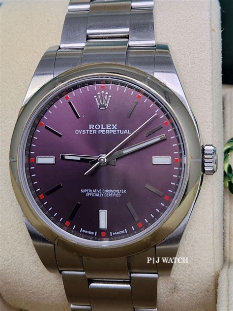 Rolex Oyster Perpetual 39 114300 Grape Dial Stainless Steel 